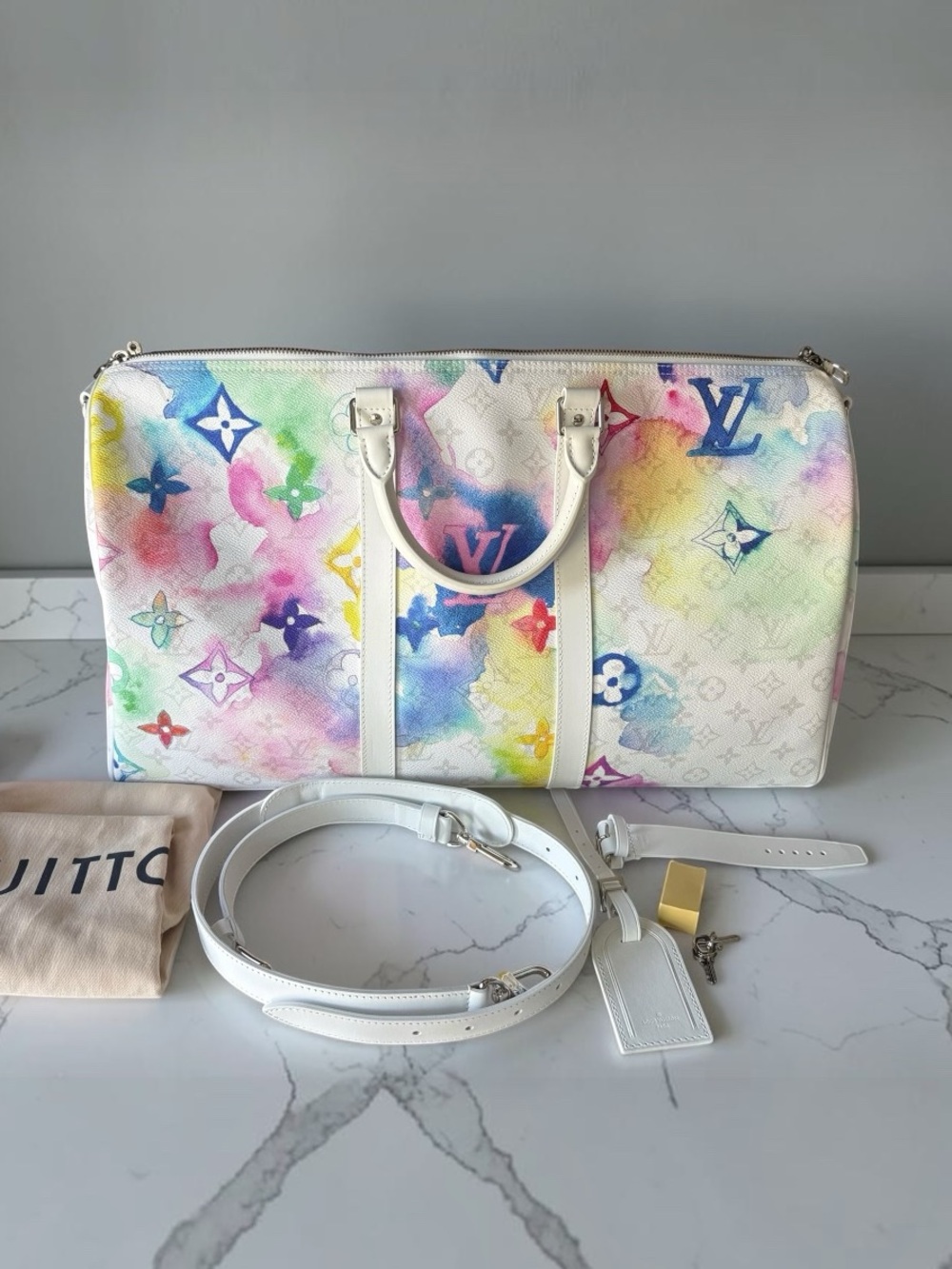 🌸Louis Vuitton Watercolor Keepall B 50🌸 - Picture 2 of 16